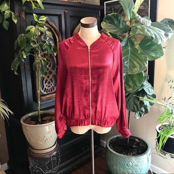 Wanderlust Ruby satin embroidered bomber jacket - Picture 3 of 8